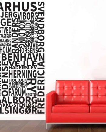 Danske Byer Wallsticker