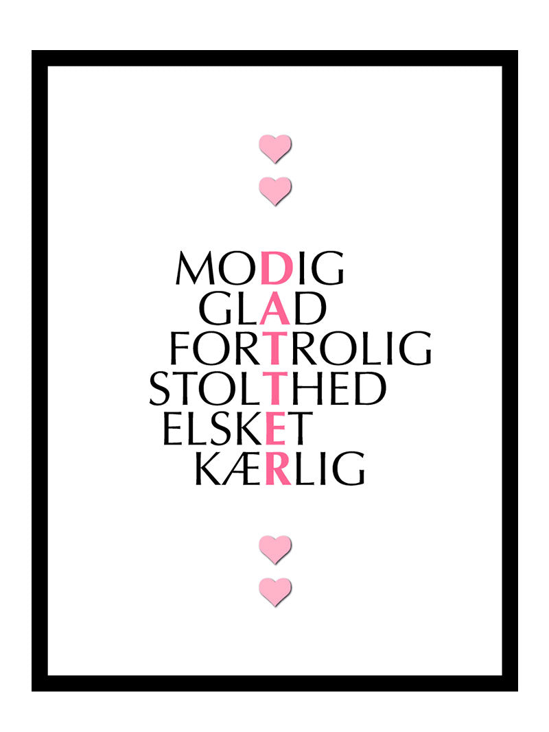 Datter Citat Plakat