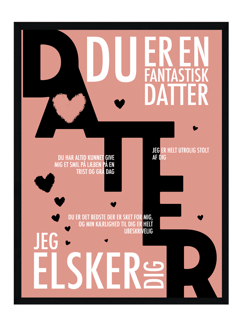 Datter Plakat Personlig Plakat