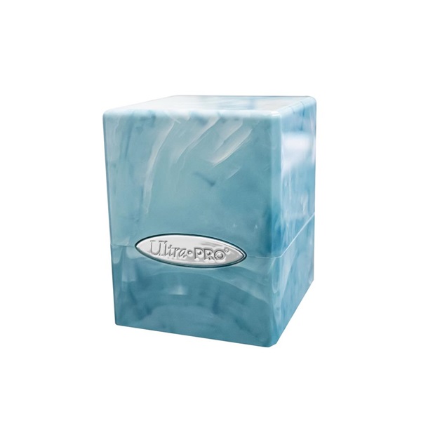 Deck Box Satin Cube: Marble Light Blue White Ultra Pro  16354