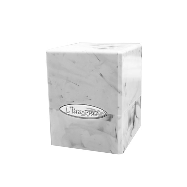 Deck Box Satin Cube: Marble White Black Ultra Pro  16353