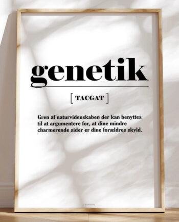 Definitionsplakat Genetik