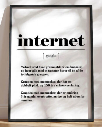 Definitionsplakat Internet
