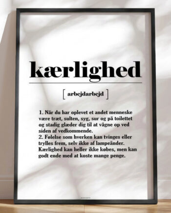 Definitionsplakat Kærlighed