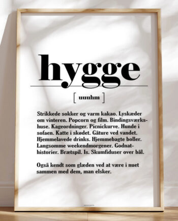 Definitionsplakat Med Sjov Definition Af Hygge