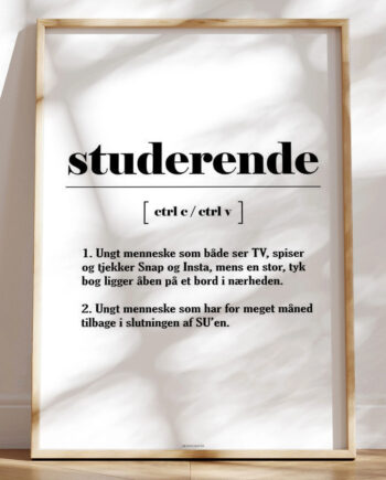Definitionsplakat Studerende