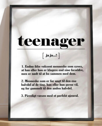 Definitionsplakat Teenager