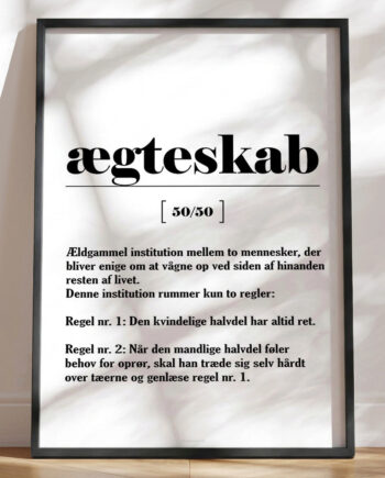 Definitionsplakat ægteskab