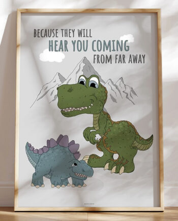 Dejlig Dinosaurusplakat