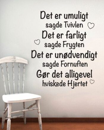 Det Er Umuligt Wallsticker