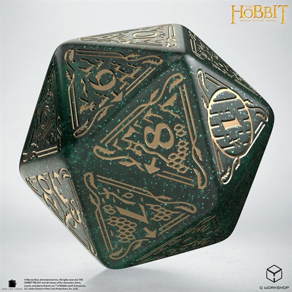 Dice 20 Sidet D20 Terning The Hobbit Tcg: Jumbo Dice Verdant Spindown -workshop