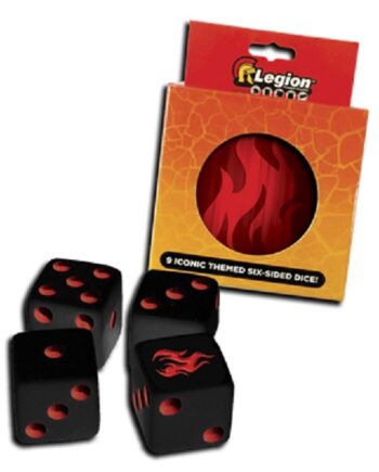 Dice Terninges 195 166     Terninger  D6  Iconic Fire With Tin Box Legion