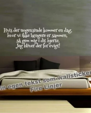 Din Egen Tekst Fire Linjer Wallsticker