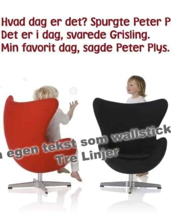 Din Egen Tekst Tre Linjer Wallsticker