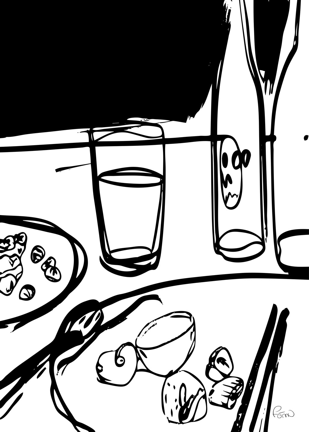 Dinner Af Få Mu Illustrations