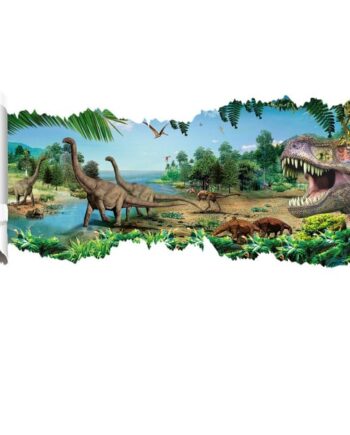 Dinosaurus Wallsticker  Besøg Af  -rex  90x50cm