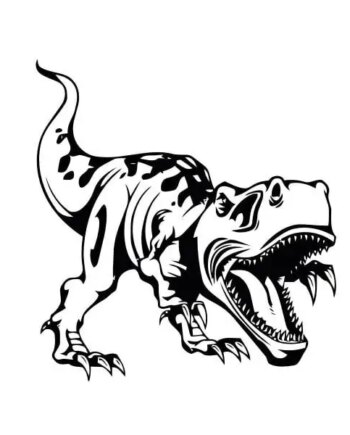 Dinosaurus Wallsticker  Brølende  -rex  42x45cm