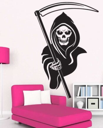 Døden Med Leen Wallsticker