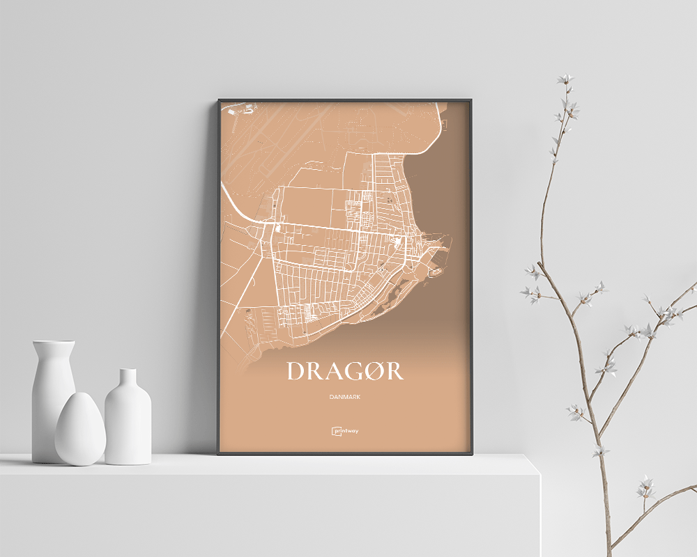 Dragør Plakaten Fuldt Kort Guld 21 30 Cm  A4