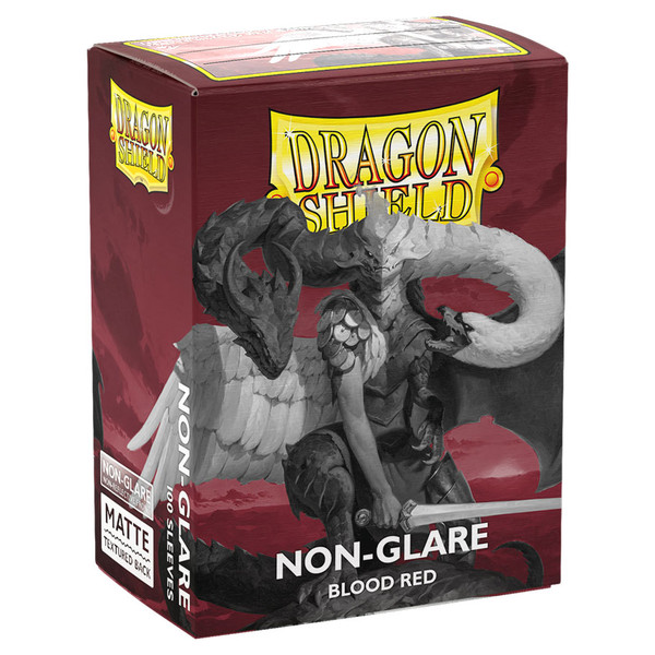 Dragon Shield Deck Protectors Matte Non-glare: Blood Red 100 Lommer Dragonshield Sleeves At-11824