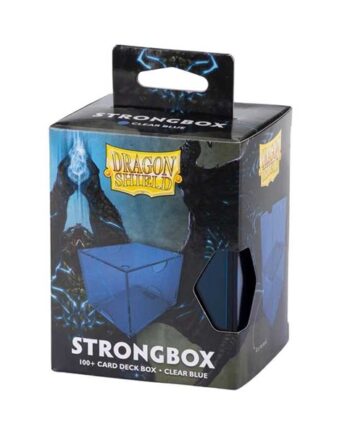 Dragon Shield Strongbox  Gaming Deck Box  Clear Blue  Bl 195 165  Holder 100  Kort Dragonshield  At-19005