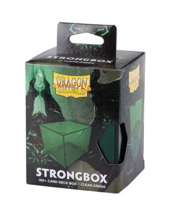Dragon Shield Strongbox  Gaming Deck Box  Clear Green  Gr 195 184    Holder 100  Kort Dragonshield  At-19006