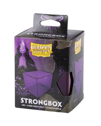 Dragon Shield Strongbox  Gaming Deck Box  Clear Purple  Lilla  Holder 100  Kort Dragonshield  At-19004
