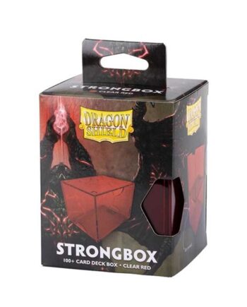 Dragon Shield Strongbox  Gaming Deck Box  Clear Red    195 184    Holder 100  Kort Dragonshield  At-19003
