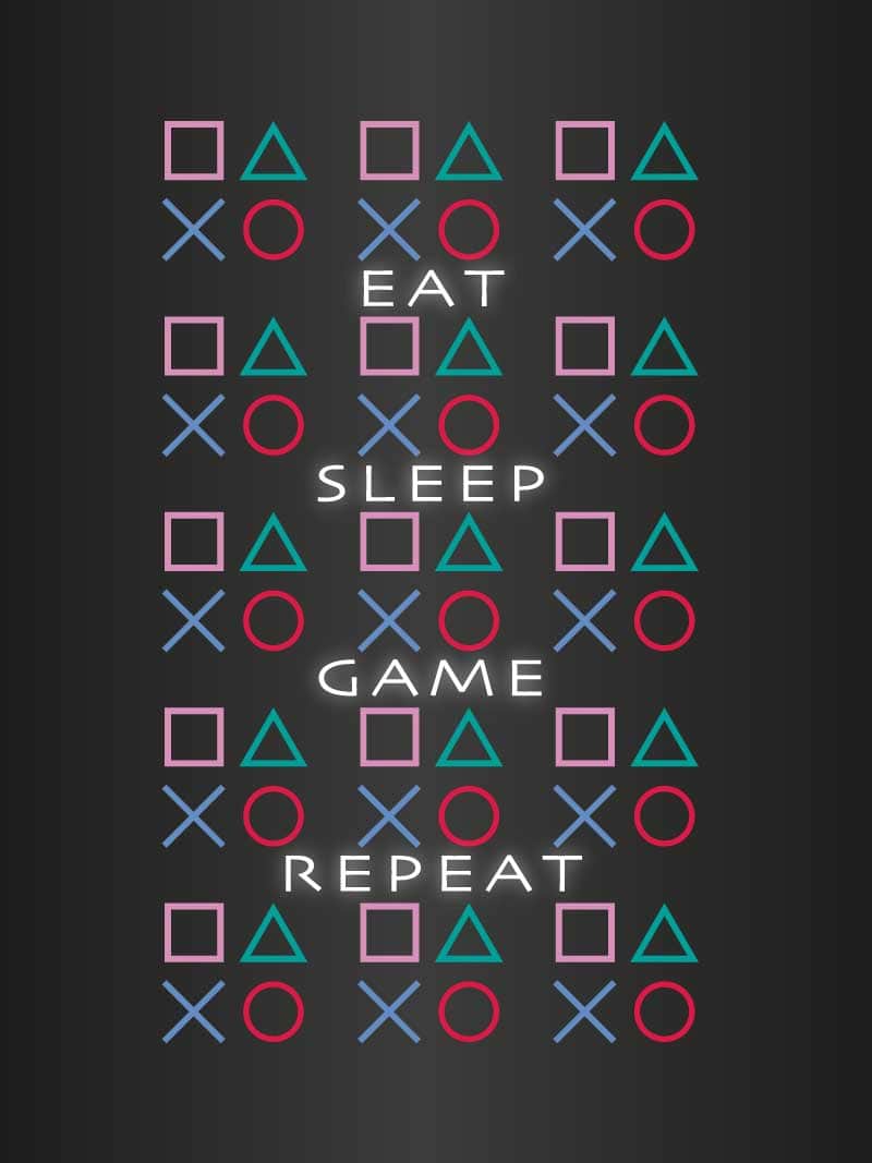 Eat Sleep Game Repeat Gamer Plakat