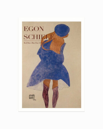 Egon Schiele  Red Hair Blue Hat  1908