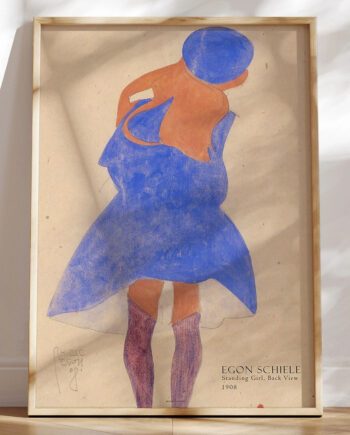 Egon Schiele Standing Girl  Back View