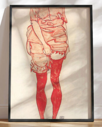 Egon Schiele Stehende Frau In Rot