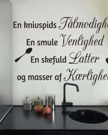 En Knivspids Tålmodighed Wallsticker