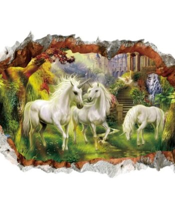 Enhjørning Wallsticker  Hul   Væggen  Enhjørninger   Eventyrland