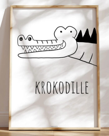 Enkel Børneplakat Med Krokodille