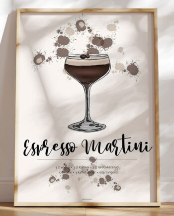 Espresso Martini Opskrift Plakat