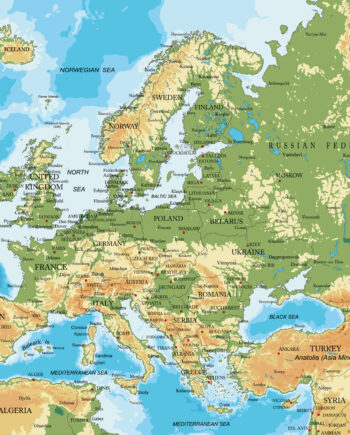 Europakort Af Illux