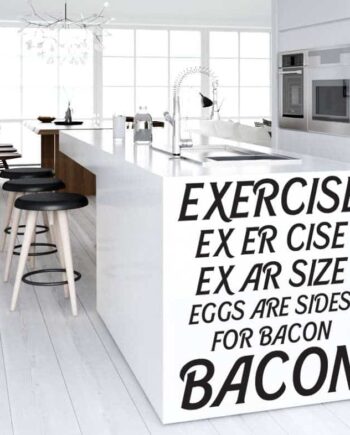 Exercise Bacon Wallsticker