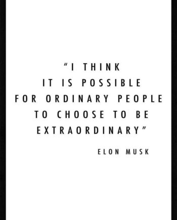 Extraordinary Elon Musk Plakat
