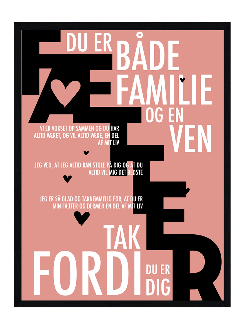 Fætter Plakat Personlig Plakat