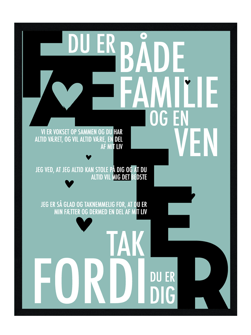 Fætter Plakat Personlig Plakat