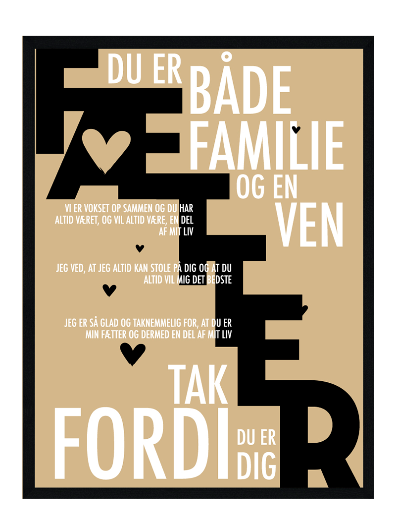 Fætter Plakat Personlig Plakat