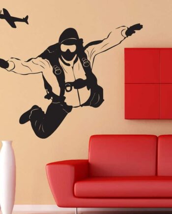 Faldskærmsudspringer Wallsticker