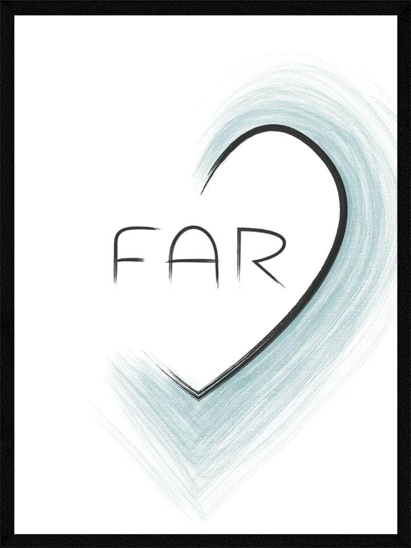 Far Hvid Hjerte Plakat