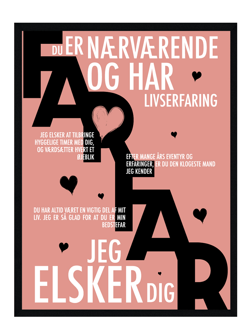Farfar Plakat Personlig Plakat