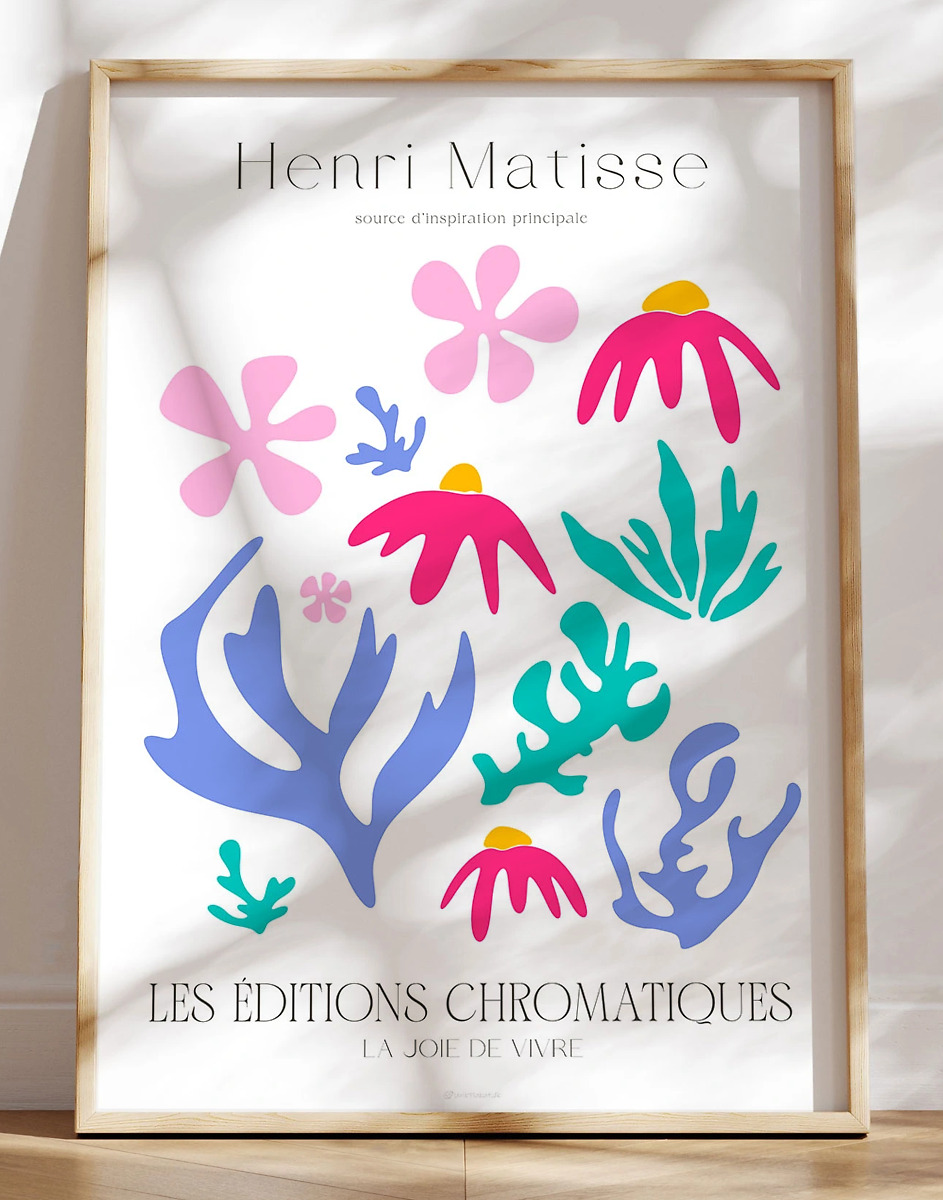 Farverig Matisse Plakat La Joie De Vivre