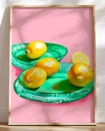 Farverig Plakat Lemon Plates