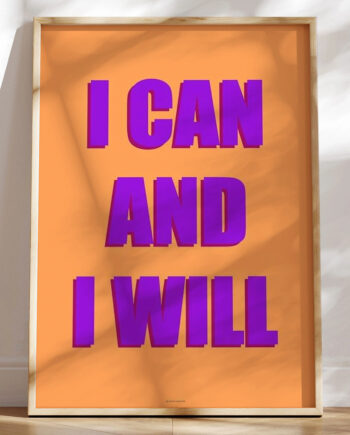 Farverig Tekstplakat   Can And   Will