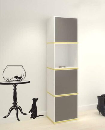 Fisk   Bowle Med Kat Wallsticker