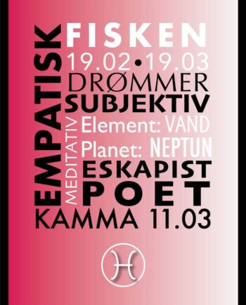 Fisken Stjernetegn Med Tekst Plakat